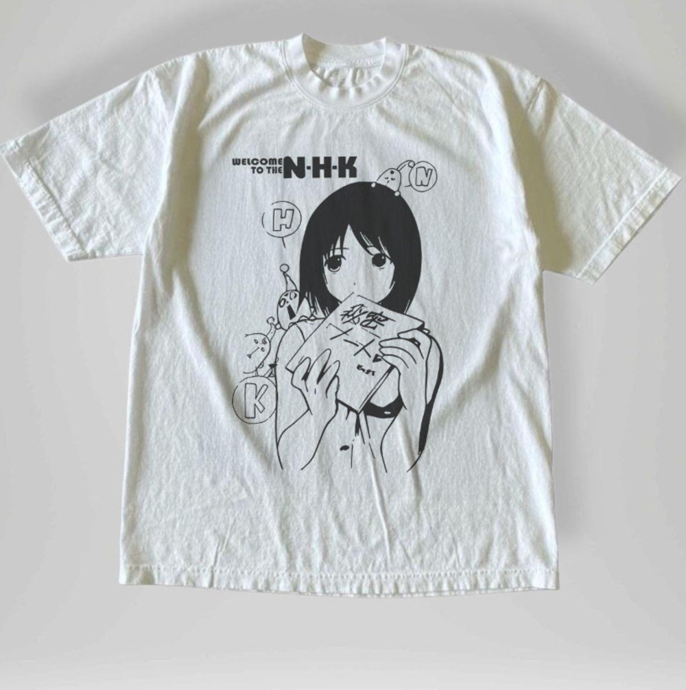 Welcome To The NHK Misaki Manga Anime Graphic Vintage Y2K White T-Shirt